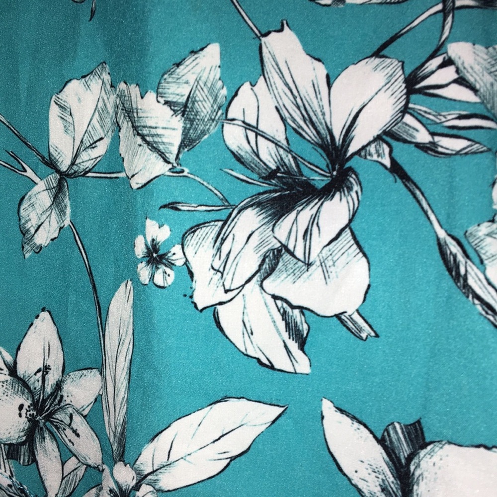 Reel Legends Teal Floral Rash Guard Swim Set XS/S 2/4 2 Piece Athletic Swimsuit - Picture 13 of 17